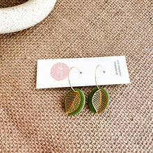 Load image into Gallery viewer, Gold Leaf Hoops
