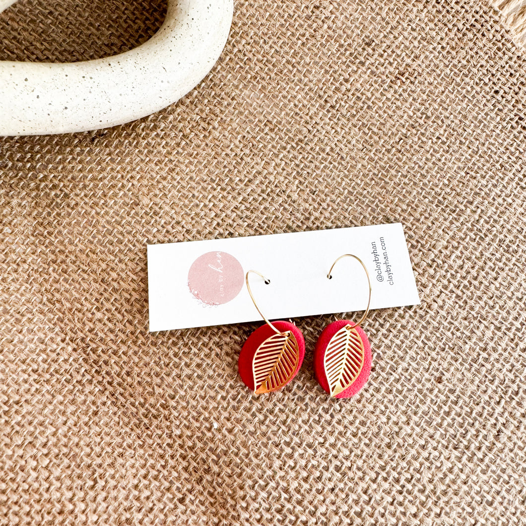 Gold Leaf Hoops