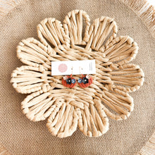 Load image into Gallery viewer, Blue Floral Pumpkin Hoops

