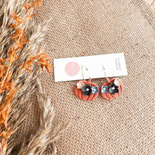 Load image into Gallery viewer, Blue Floral Pumpkin Hoops
