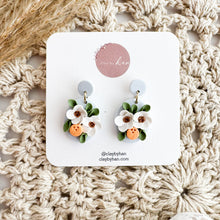 Load image into Gallery viewer, Floraled Orange Dangles

